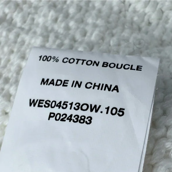 DISSH DION OFF WHITE BOUCLE KNIT VEST M Ivory Textured Boho Minimalist Top - Picture 10 of 12